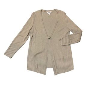 Misook Exclusive One Button Shimmer Cardigan Size Large .